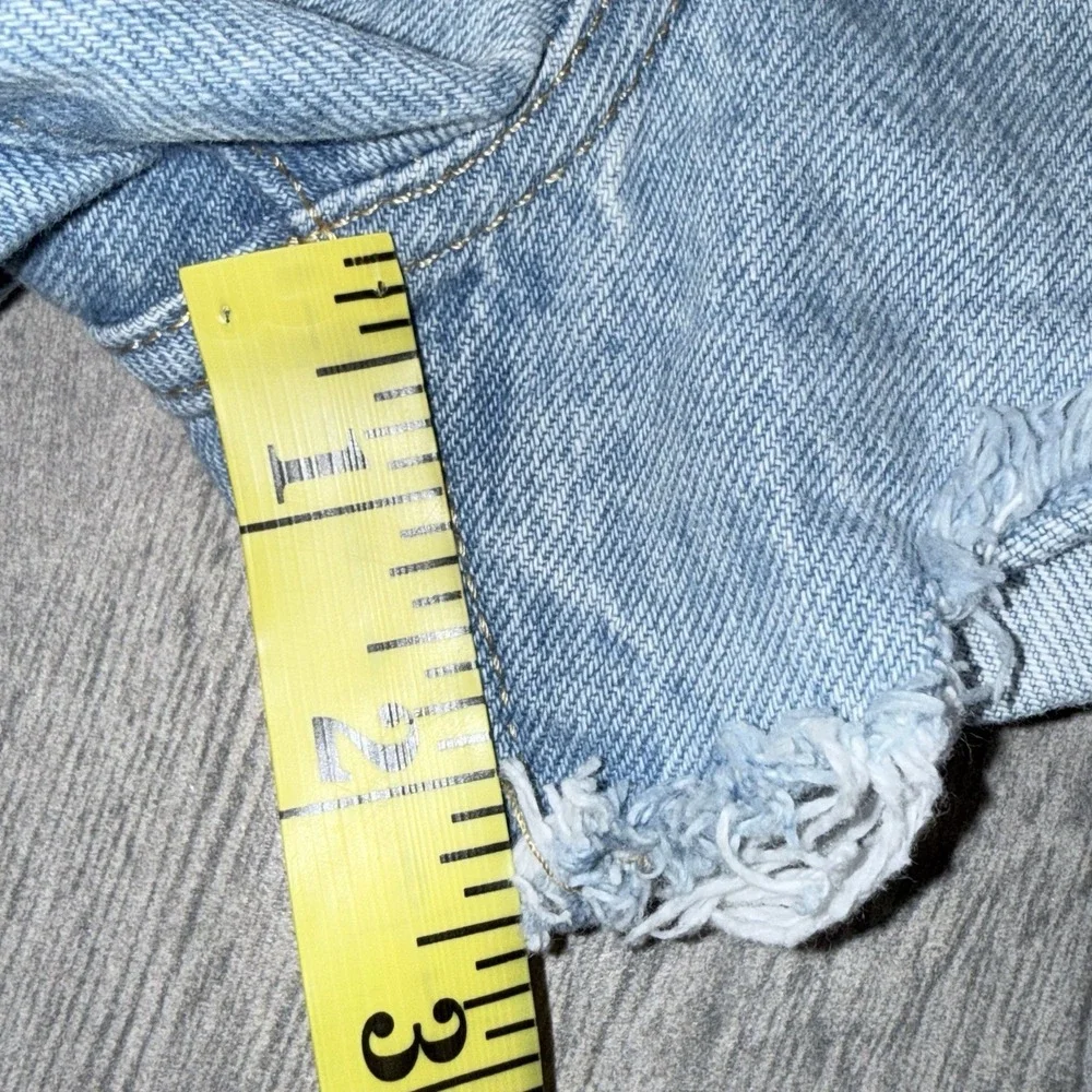 Levi's 501 Original High Rise Denim Shorts W29 Button Fly Distressed